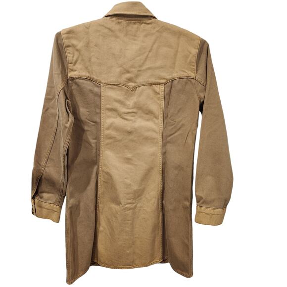 Ganni denim button front khaki dress size 8 - Picture 4 of 6